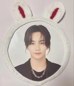 うちわカバー　編み物　seventeen