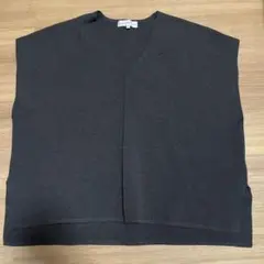 ニットベスト　ベスト　M オーバーベスト　春物