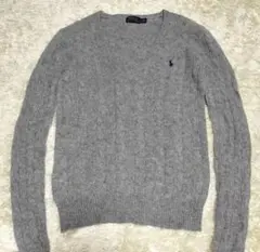 【美品】ポロラルフローレン ケーブルニット カシミヤ メリノウール セーター