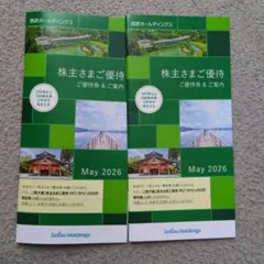 【最新】西武ホールディングス 株主優待券　2冊 2026年　乗車券なしのサムネイル
