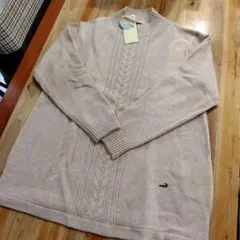 クロコダイル　ケーブル柄　ハイネックニットチュニック