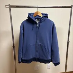 80s USA製 Carhartt フルジップ パーカー ネイビー