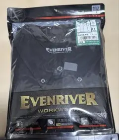 EVENRIVER 半袖　ソフトドライニットシャツ　LLサイズ　ブラック