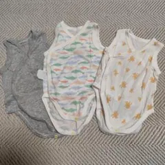 ベビー肌着 ノースリーブ ラップシャツ 3枚セット