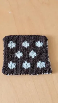 ハンドメイド ニットコースター リバーシブル
