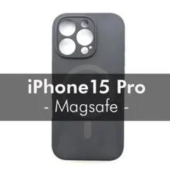 iPhone 15 Pro Magsafe シリコン ケース グレー ミニマル