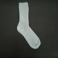 ホワイトリブ編みソックス