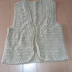 ハンドメイド　かぎ針編み　ベスト