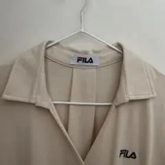 FILA フィラ 半袖ポロシャツワンピース ベージュ M