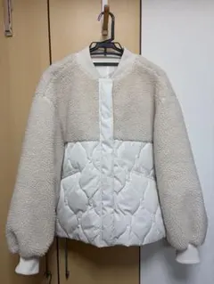 AZUL by moussy スウィッチングボアブルゾン ホワイト Sサイズ