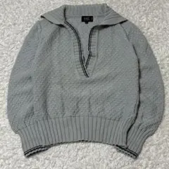 美品　23区　スポーツ　グレー　長袖セーター　ウール　M