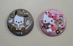 ポチャッコ・ハローキティ 缶バッジセット