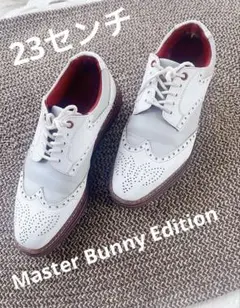 MasterBunnyEditionゴルフシューズレディースウィングチップ白赤