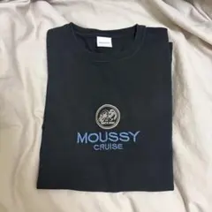 MOUSSY Tシャツ　ブラック　刺繍