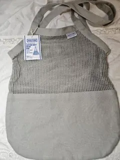 【新品未使用】ダルトン　DULTON コットンハーフメッシュバッグ　グレーS