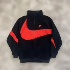 NIKE リバーシブル ボアフリースジャケット 黒×赤