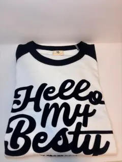 Hello my Bestu テキストTシャツ L