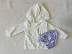 女の子　水着　上下セット　ラッシュガード80スイムパンツ90