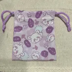 ちいかわもぐもぐ本舗 川越店 限定 トレーディングちりめん風ミニ巾着 モモンガ