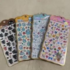 【韓国限定】サンリオシール ウサハナ ハンギョドン シナモロール ネコ４枚セット