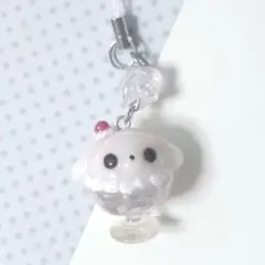 クリームソーダ犬パフェピンクキーホルダー