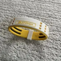 Phiten シリコンブレスレット ホワイト×イエローのサムネイル