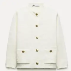 ZARA ゴールドボタンニット カーディガン