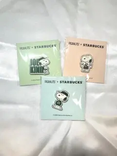 スターバックス　PEANUTS　スヌーピー ピンバッジ ３種類コンプリートセット