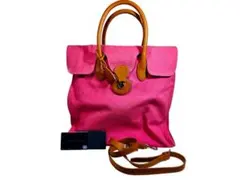 Ralph Lauren トートバッグ ネイビー レザーコンビ リッキーバッグ 