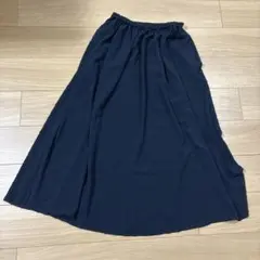ロングフレアスカート ネイビー Mサイズのサムネイル