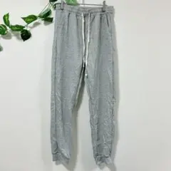 グレー ジョガーパンツ スウェットパンツ 薄手 ストレート シンプル M