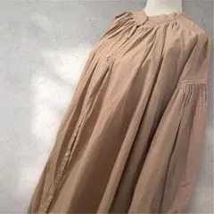 SM2 サマンサモスモス ギャザー羽織り シャツワンピース ベージュ タグ付き