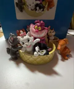 希少□ ディズニー 猫キャラクター フィギュリン 9点セット 当時物