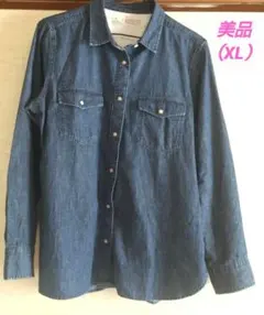【美品】無印良品 レディース ダンガリーシャツ XL