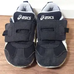 asics スクスク 18.5cm ブラック/ホワイト