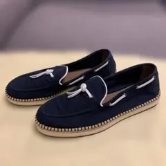 HERMES エルメス キャンバス デッキシューズ ネイビー 42 HERMES エルメス キャンバス デッキシューズ ネイビー 42 - メルカリ