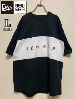 ★ビッグシルエット★ NEW ERA ニューエラ 半袖 Tシャツ 黒白 デカロゴのサムネイル