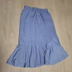 ドット柄マーメイドスカート