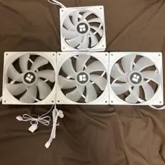 PCケースファン 4個セット ホワイト