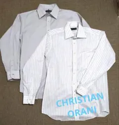 【美品】CHRISTIAN ORANI ワイシャツ２枚セット サイズＬ