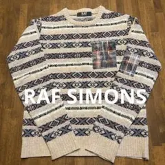 【希少】ラフシモンズ RAF SIMONS パッチワーク ニット ノルディックSのサムネイル