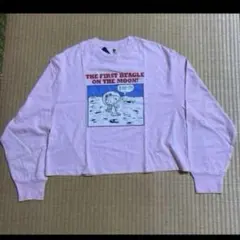 (85) 新品 GU 長袖Tシャツ S スヌーピー ピンク