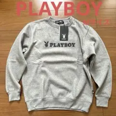 【新品 未使用】タグ付き PLAYBOY 裏起毛 スウェット グレイカラー Mのサムネイル