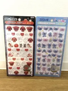 ボンボンドロップシール　ベイマックス　スティッチ　２枚セット　正規品