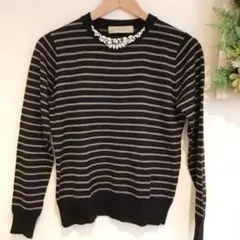 ビューティアンドユース☆ビジュー付ニット