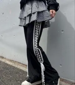 Candy Stripper レイヤード ジャージパンツ ギンガムチェックのサムネイル
