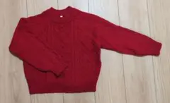赤 ニット セーター 長袖