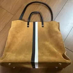 CIare V.キャメル スエード ストライプ トートバッグ