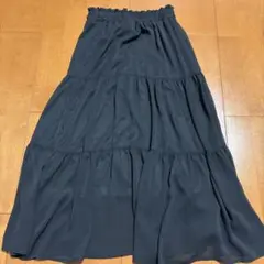 ブラック フレアロングスカート Mサイズ