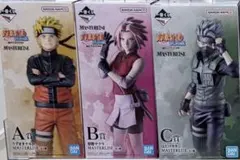 一番くじ NARUTO-ナルト- 疾風伝 風影奪還編 カカシ班、3種類セット